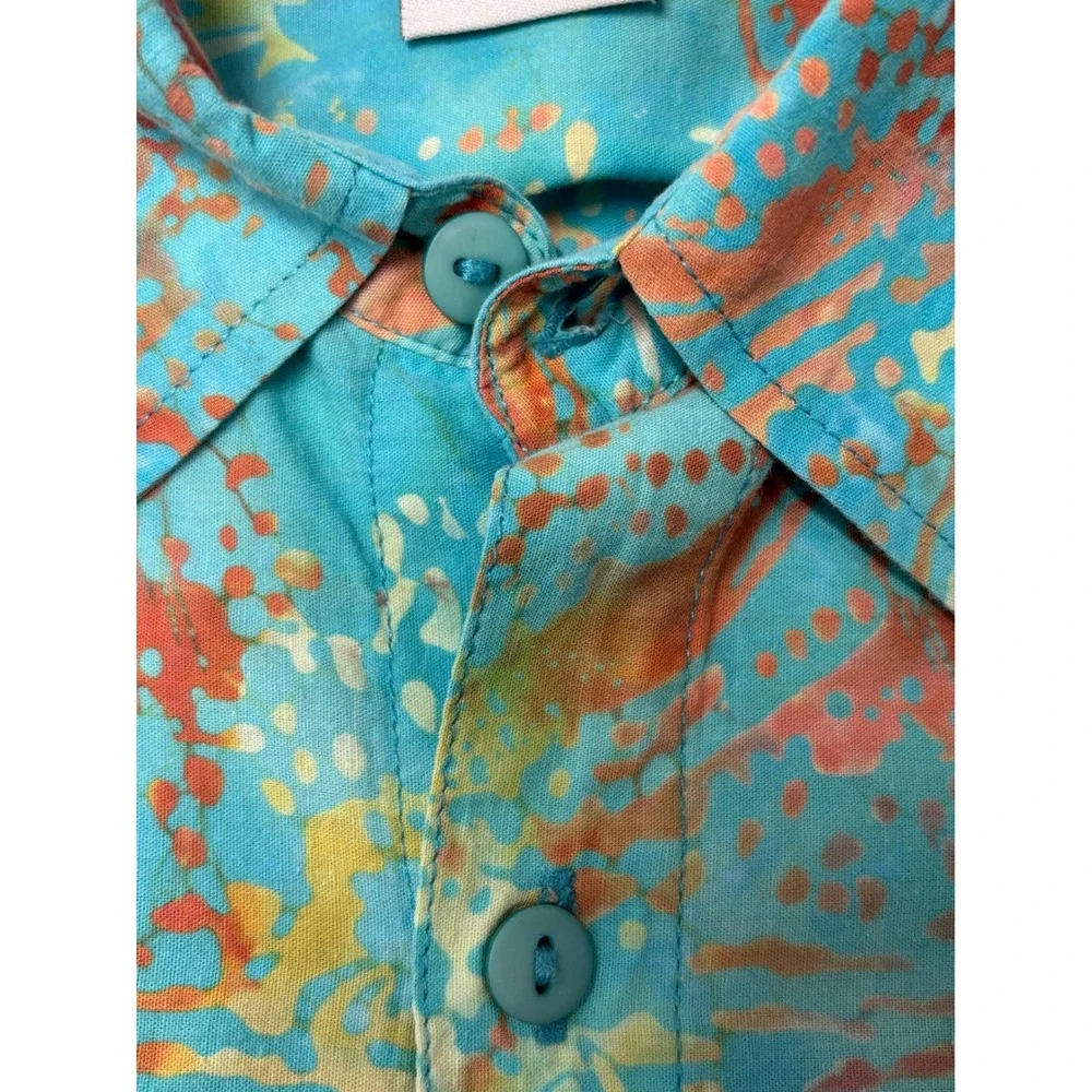 Tybee Island Clothing Company Hawaiian Camp Shirt Men's 1X Tropical100% Cotton